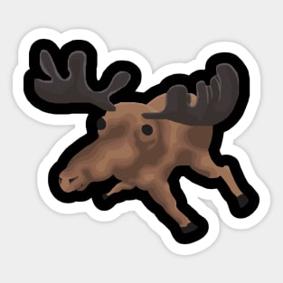 Goofy lil moose with no balance Sticker